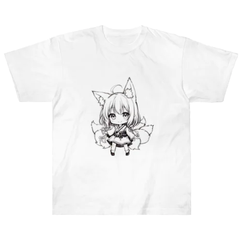 きつねっ娘ふぅちゃん - 習作編 - ヘビーウェイトTシャツ