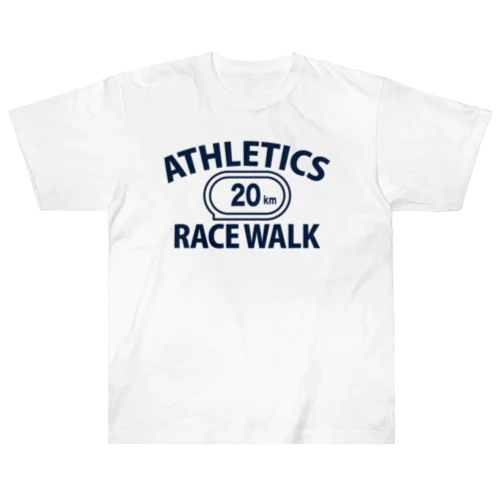 競歩(きょうほ)・20km・陸上競技・グッズ・オリジナル・デザイン・Tシャツ・陸上部・ロード・男子・女子・RACE WALK(競歩)・レースウォーク・かっこいい・かわいい・アスリート・選手・競歩走・入賞・有望 Heavyweight T-Shirt