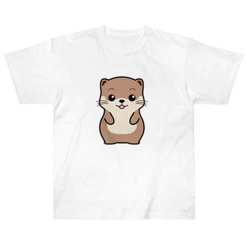 キュートなカワウソ2 ヘビーウェイトTシャツ