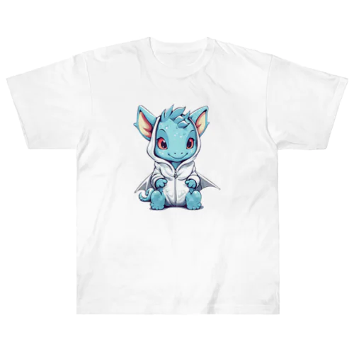 パーカーを着ているドラゴン ヘビーウェイトTシャツ