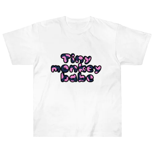 Tiny monkey babe ウシ柄 ヘビーウェイトTシャツ