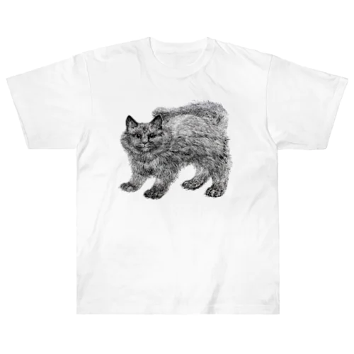 ふわふわの仔猫 ヘビーウェイトTシャツ