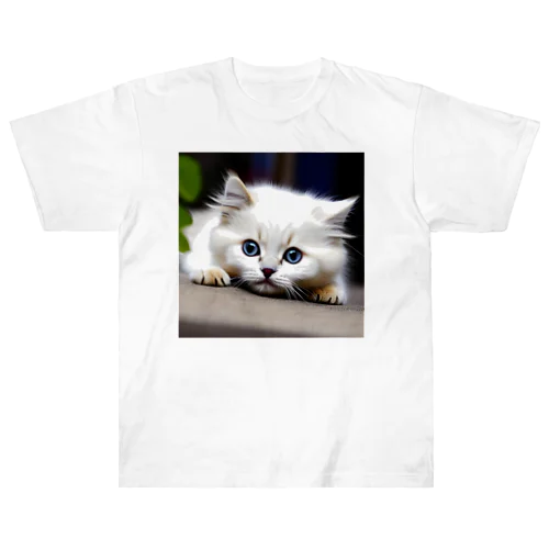 猫の安らぎ ヘビーウェイトTシャツ