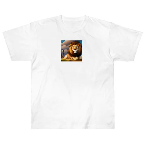 かわいいライオン ヘビーウェイトTシャツ