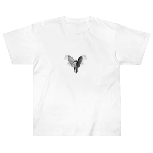 かっこいい天使のイラスト ヘビーウェイトTシャツ