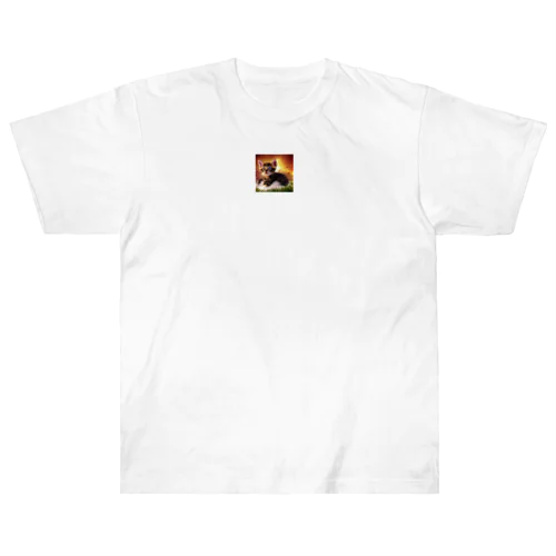 ふわふわ子猫コレクション Heavyweight T-Shirt