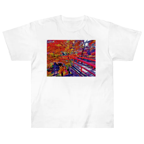 伊香保 河鹿橋の紅葉 Heavyweight T-Shirt