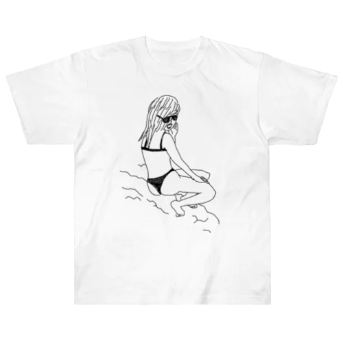 岩場の女／ロマンチカ ヘビーウェイトTシャツ