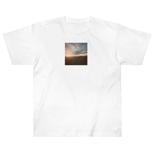 空《夕日》 Heavyweight T-Shirt