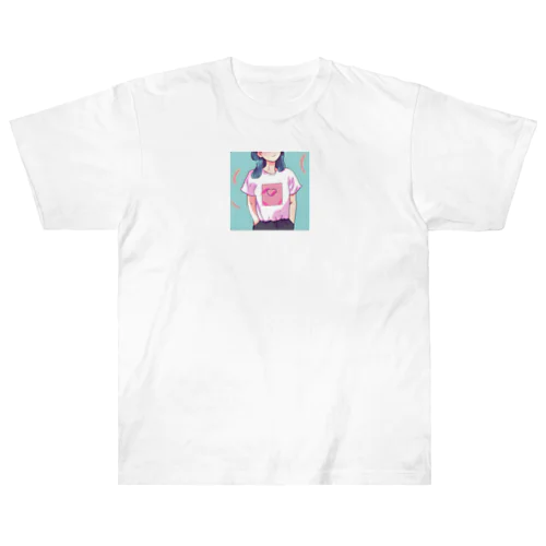 可愛いにこちゃん Heavyweight T-Shirt