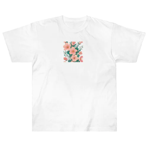 ピンク色の花 Heavyweight T-Shirt