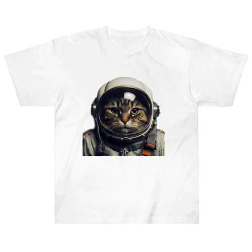 🚀 宇宙猫スペーススーツグッズ 🚀 Heavyweight T-Shirt