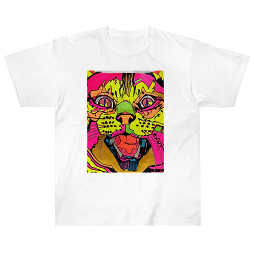 猫 カラフルアイテム Heavyweight T-Shirt