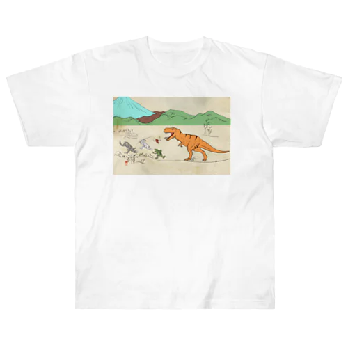 鳥獣ティラノ ヘビーウェイトTシャツ