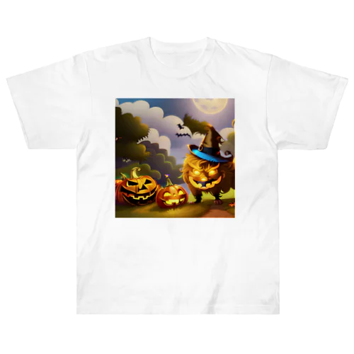 ハロウィンのモンスターパーティ ヘビーウェイトTシャツ