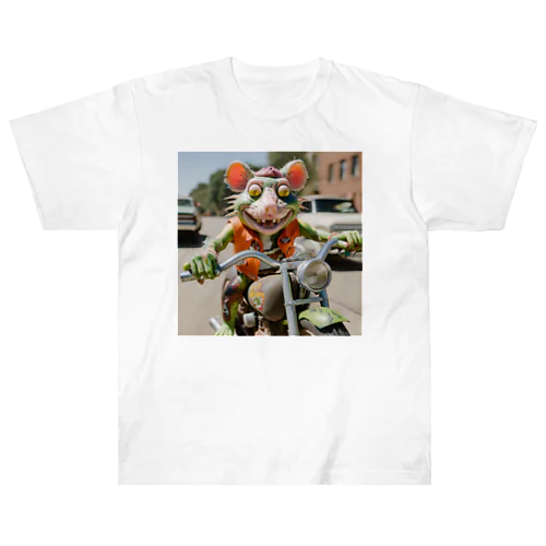 バイクに乗ったラットフィンク ヘビーウェイトTシャツ