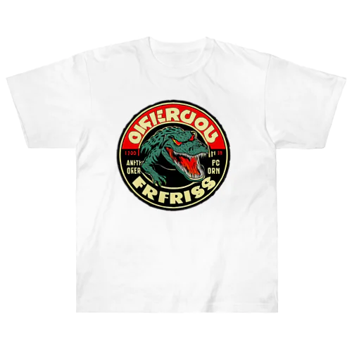 ferocious crocodile 04 ヘビーウェイトTシャツ