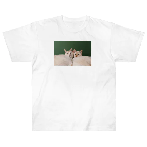 ぽんぽこ_ええとこの猫シリーズ① Heavyweight T-Shirt