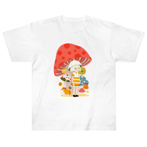 キノコ少女 ヘビーウェイトTシャツ