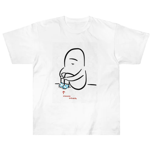 新しい靴下を履いたオバケ Heavyweight T-Shirt