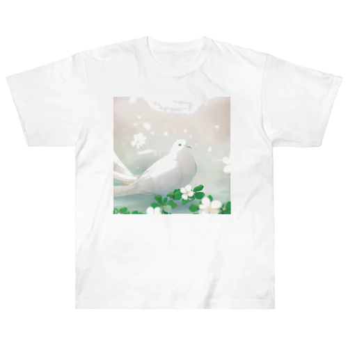 夢幻　鳩　清ら Heavyweight T-Shirt