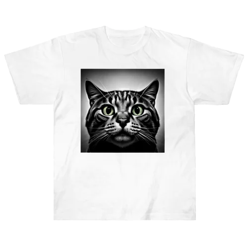 喜ぶ猫 ヘビーウェイトTシャツ