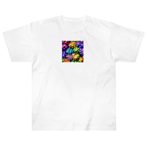 虹色のアジサイ Heavyweight T-Shirt