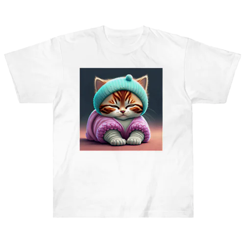 ふうわか猫 Heavyweight T-Shirt