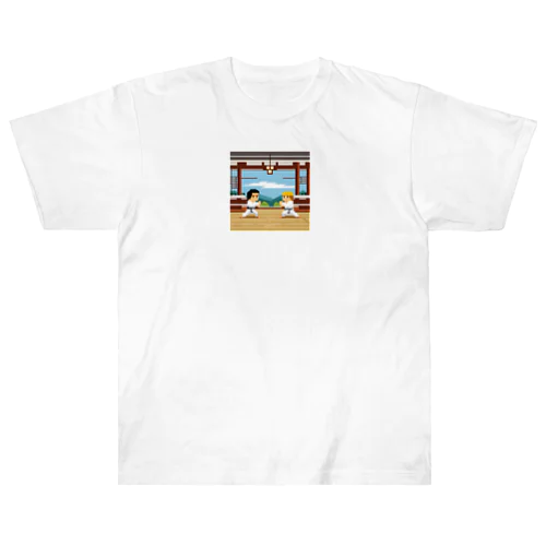 格闘ゲーム中 Heavyweight T-Shirt