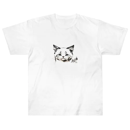 ねこさん８ ヘビーウェイトTシャツ