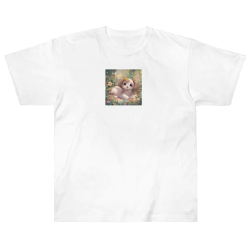 可愛い猫ちゃん ヘビーウェイトTシャツ