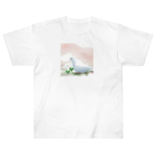 夢幻　鳩　和み Heavyweight T-Shirt