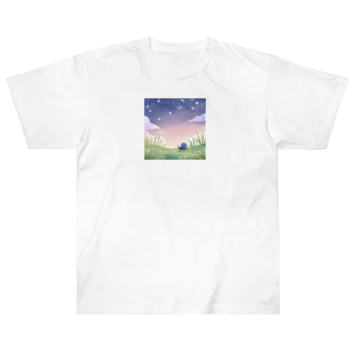 星空とカタツムリシリーズ③⭐ Heavyweight T-Shirt