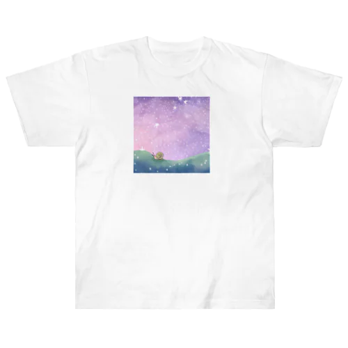 星空とカタツムリシリーズ④⭐ ヘビーウェイトTシャツ