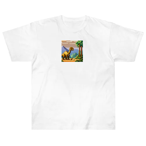 ドット絵マイアサウラ ヘビーウェイトTシャツ