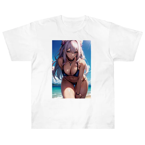 猫耳美少女 Heavyweight T-Shirt