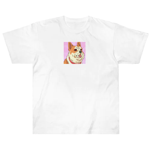 人懐こい犬 ヘビーウェイトTシャツ