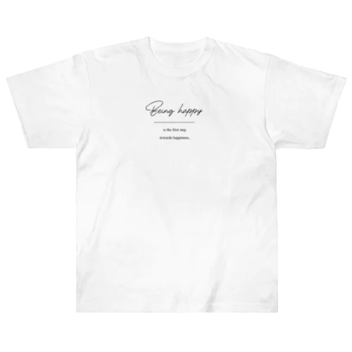 人気♡シンプルで可愛い英文ロゴデザイン Heavyweight T-Shirt