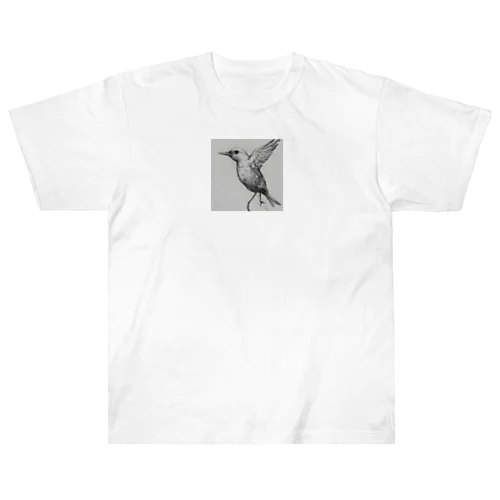 羽ばたく鳥 Heavyweight T-Shirt