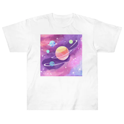 宇宙のパワーを感じて ヘビーウェイトTシャツ