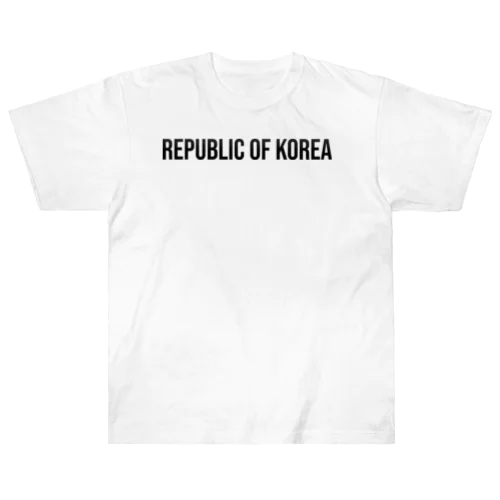 韓国 ロゴブラック ヘビーウェイトTシャツ