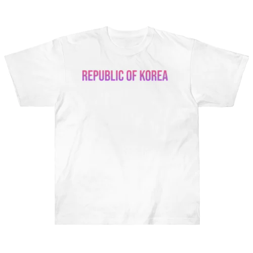 韓国 ロゴピンク ヘビーウェイトTシャツ