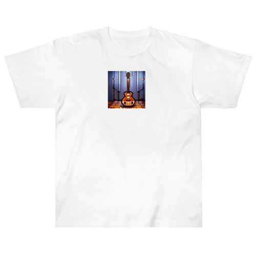 ドット絵のペダルスチールギター Heavyweight T-Shirt