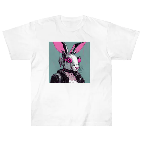 サイバーパンク　ウサギ ヘビーウェイトTシャツ