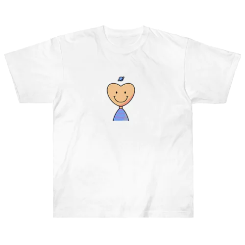 ハート宇宙人　オレンジ Heavyweight T-Shirt