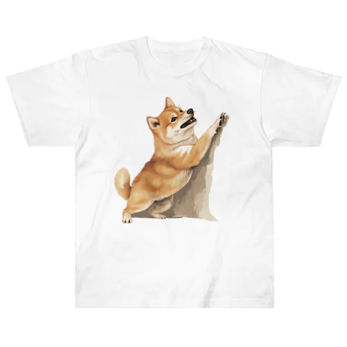 かわいい柴犬２ ヘビーウェイトTシャツ