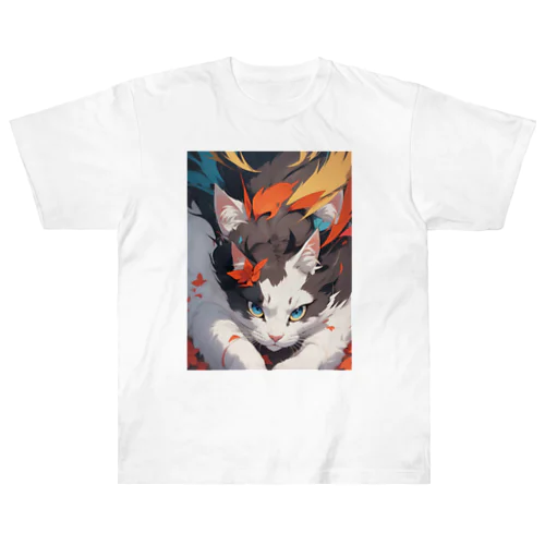 猫、秋の陣 Heavyweight T-Shirt