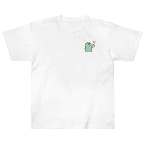 キスするワニ Heavyweight T-Shirt
