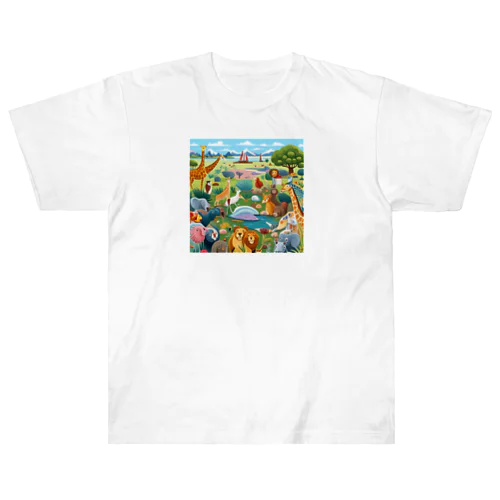 自然の動物園 Heavyweight T-Shirt