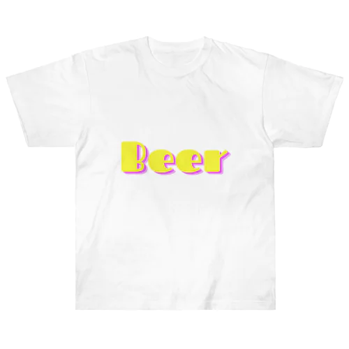 ビール_POP(透過) ヘビーウェイトTシャツ